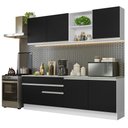 Ver imagem 3 de Armário de Cozinha Completa 240cm Branco/Preto Glamy Madesa 06