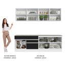 Ver imagem 6 de Armário de Cozinha Completa 240cm Branco/Preto Glamy Madesa 06