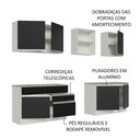 Ver imagem 5 de Armário de Cozinha Completa 240cm Branco/Preto Glamy Madesa 06