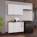 Ver imagem 1 de Cozinha Modulada 3 Peças 100% MDF Bari com Tampo Branco