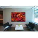 Ver imagem 2 de Quadro Decorativo Sala Pintura Abstrato Ondular P156