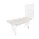 Ver imagem 3 de Mesa de Escritório 2,00m e Painel de Tv com Passa Cabos F5 Cor:branco