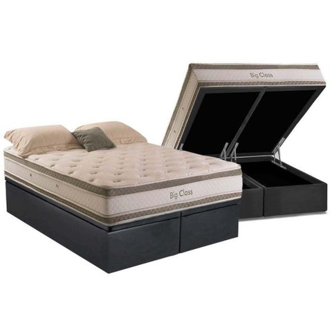 Cama Box Baú King: Colchão Molas Masterpocket Ensacadas Herval Confortclass Big Class Df + Base