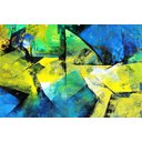 Ver imagem 3 de Quadro Decorativo Sala Pintura Abstrato Ondular P135
