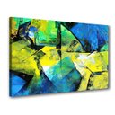 Ver imagem 1 de Quadro Decorativo Sala Pintura Abstrato Ondular P135