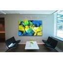 Ver imagem 2 de Quadro Decorativo Sala Pintura Abstrato Ondular P135