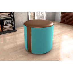 Puff Decorativo Sala Descando Copenhage Premium Veludo Verde Menta - 2