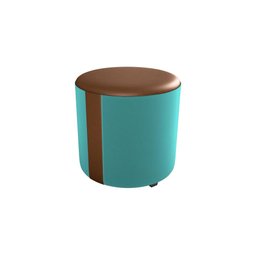 Puff Decorativo Sala Descando Copenhage Premium Veludo Verde Menta - 1