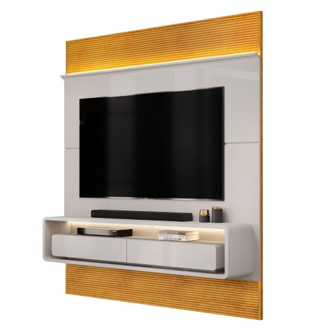 Painel para Tv até 70 Polegadas 1,80m Ripado 2 Gavetas e Led James