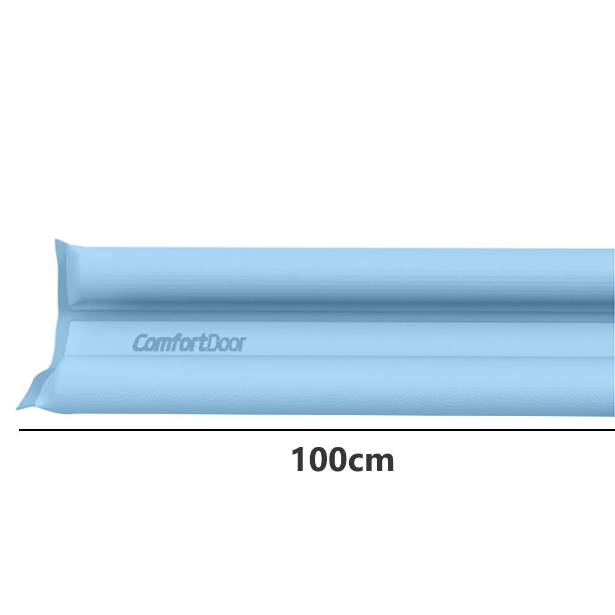 Veda Porta Rolinho 100cm Ajustável em Couro Sintético e Espuma Comfort Door Azul Claro - 3