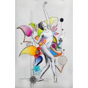 Ver imagem 3 de Quadro Decorativo Dancarina Famosa Ilustrativo