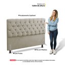 Ver imagem 2 de Cabeceira Cama Box Solteiro Lylla 90cm Capitonê com Frame Sintético Bege - Desk Design