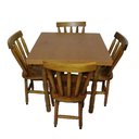 Ver imagem 1 de Mesa Quadrada com 4 Cadeiras em Madeira Curupixa Torneada Rubim