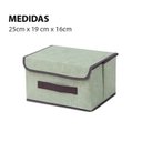 Ver imagem 3 de Conjunto 2 Caixa Organizadora Multiuso Dobrável Tecido Tampa