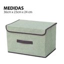 Ver imagem 2 de Conjunto 2 Caixa Organizadora Multiuso Dobrável Tecido Tampa