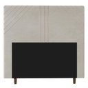 Ver imagem 1 de Cabeceira Cama Box Solteiro Lisboa 90Cm Veludo Bege - Abmaza