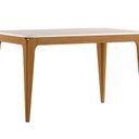 Ver imagem 2 de Mesa Sala de Jantar Tampo com Vidro 120cm 100% MDF Áurea Marrom/Ype/Off White