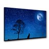 Quadro Decorativo Cachorro Oivando no Luar - 1