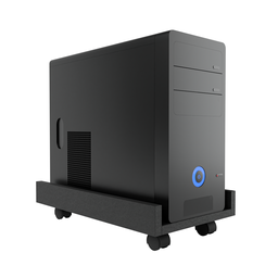 Base Móvel para Cpu em Mdf com Rodinhas – Preto - 4