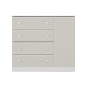 Ver imagem 7 de Cômoda Infantil 95cm 1 Porta e 4 Gavetas Encanto Multimóveis Mp4449 Branco/off White