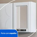 Ver imagem 5 de Armário de Banheiro Aéreo de Aço com Espelho e 2 Portas Multimóveis Cr10142 Branco