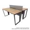 Painel Divisor de Vidro para Mesa Plataforma Dupla 150lx135p - Euro Itália / Work Express - 25ax140l - 2