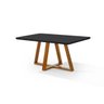 Mesa de Jantar Bela 120x80cm Pés Madeira Tampo Vidro/MDF - 1