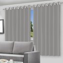 Ver imagem 2 de Cortina Blackout Pelicula C/Ilhos Cinza 280x280