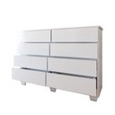 Ver imagem 3 de Cômoda House 8 Gavetas com Pés Branco - Panorama Móveis