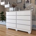 Ver imagem 1 de Cômoda House 8 Gavetas com Pés Branco - Panorama Móveis