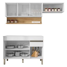 Cozinha Modulada Line Composição 1 Supremo Freijó - Kits Paraná - 2