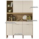 Ver imagem 4 de Armário de Cozinha Compacto Flora 5 Portas 2 Gavetas com Nicho P/micro-ondas Passa-fio 1,44m -