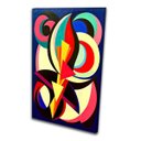 Ver imagem 1 de Quadro Para Sala Triangulo Ondas Circulos