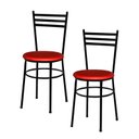 Ver imagem 1 de 2 Cadeiras para Mesa Epoxi Preto:vermelho