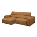 Ver imagem 2 de Sofá Decorativo Barbosa 3 Lugares Sala de Estar 230cm Reclinável e Retrátil Couro Caramelo G88 - Gra