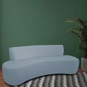 Ver imagem 4 de Sofá Orgânico 03 Lugares 180cm Mônaco Bouclé Azul Claro - Nexta Casa