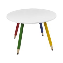 Mesa Redonda Infantil Pé Lápis de Cor Atividades de Crianças:colorido - 1