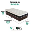 Ver imagem 3 de Cama Box Solteirão Marrom e Colchão Dallas Molas Vstore