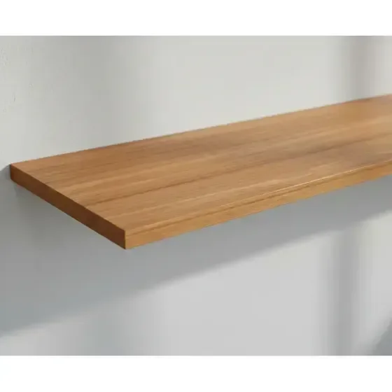 Prateleira 120x28x1,8 cm em MDF Freijó com Suporte Invisível – Freijó Natura | Suporta até 7 kg