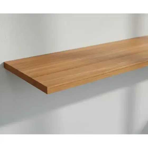 Prateleira 120x28x1,5 cm em MDF Freijó com Suporte Invisível – Freijó Natura | Suporta até 7 kg