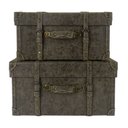 Ver imagem 1 de BAÚ MALA OXFORD DECORATIVAS 2PEÇAS
