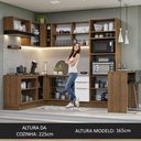 Ver imagem 6 de Armário de Cozinha Completa de Canto 489cm Rustic/Branco Stella Madesa