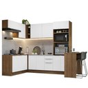 Ver imagem 3 de Armário de Cozinha Completa de Canto 489cm Rustic/Branco Stella Madesa