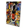Quadro Garrafa E Taças De Vinho Arte Ilustrativa Abstrata - 1