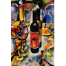 Quadro Garrafa E Taças De Vinho Arte Ilustrativa Abstrata - 3