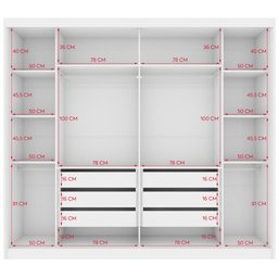 Guarda Roupa Easy Max 2 Portas C/ Espelho Branco Lopas - 10