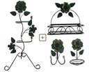 Ver imagem 1 de Kit para Banheiro 4 Peças em Ferro com Rosas:verde