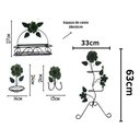 Ver imagem 2 de Kit para Banheiro 4 Peças em Ferro com Rosas:verde