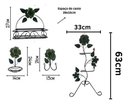 Ver imagem 2 de Kit para Banheiro 4 Peças em Ferro com Rosas:verde