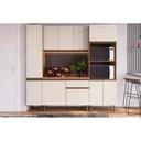 Ver imagem 5 de Paneleiro de Cozinha Modulado Conecta C/ 3 Portas e 2 Nichos P/ Forno Ebano/off White - Genialflex
